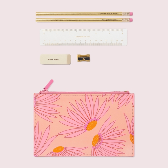 Kate Spade Falling Flower Pencil Pouch NWT - Picture 2 of 2